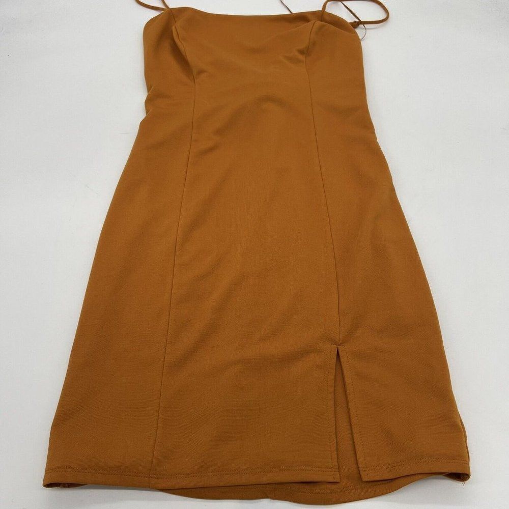 Astr the Label Blake Body con dress in amber orange mini size small